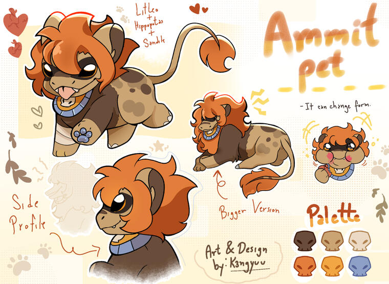 Mascot reference sheet